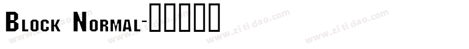 Block Normal字体转换